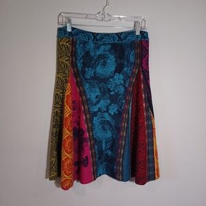 Ivko Brocade Float Pattern 100% Wool Skirt color marine Size 40 US 10
